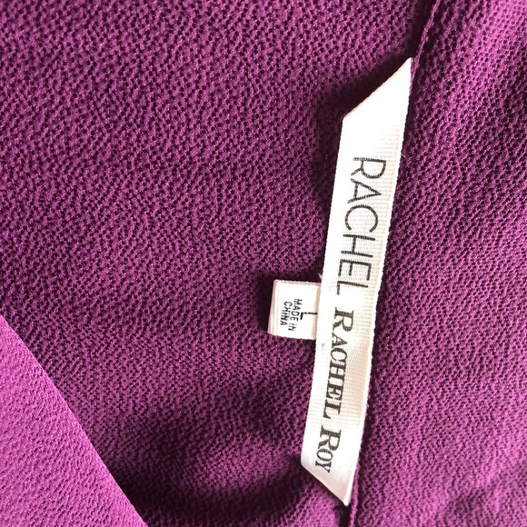 Rachel by Rachel Roy Royal Purple Zip Up Blouse - Picture 3 of 4